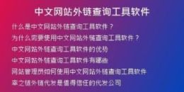 中文網(wǎng)站外鏈查詢工具軟件