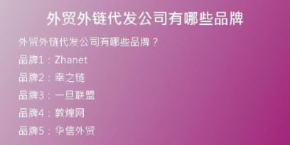 外貿(mào)外鏈代發(fā)公司有哪些品牌