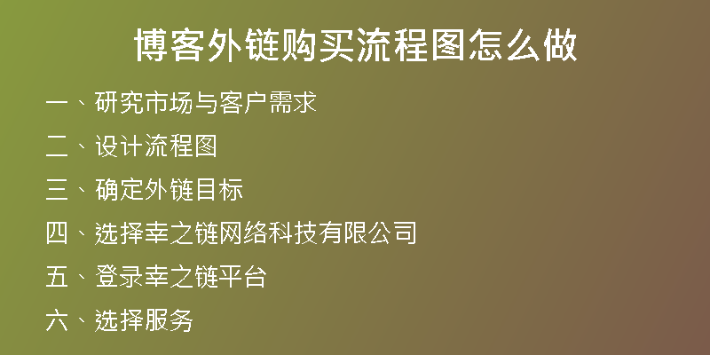 博客外鏈購買流程圖怎么做
